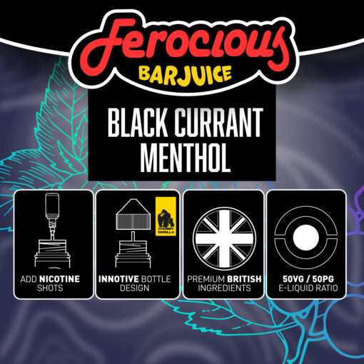 Blackcurrant Menthol 50/50 | Ferocious E-Liquid (Schwarze Johannisbeere Menthol)