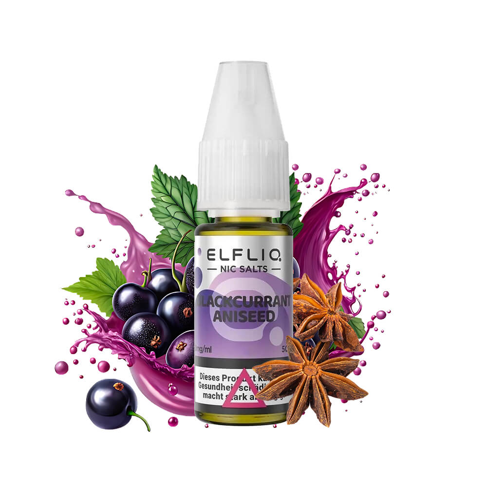Elf Bar - ElfLiq Blackcurrant Aniseed E-Liquid (Schwarze Johannisbeere, Anis) | 50/50 | 20mg |