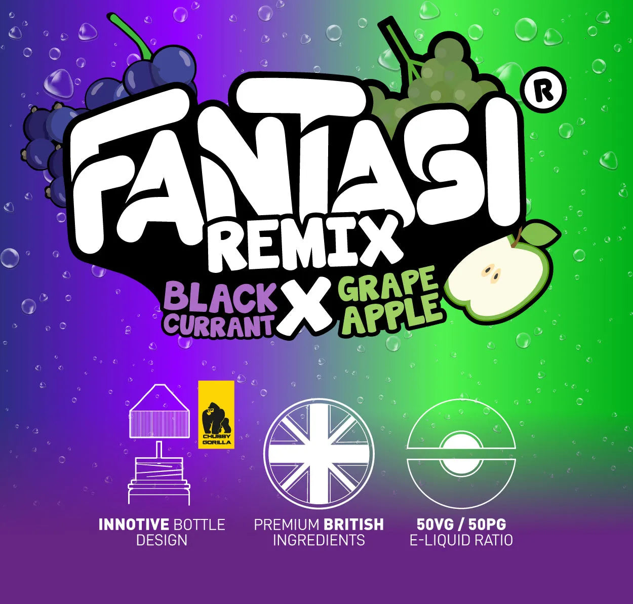 Blackcurrant X Grape Apple 10ml Nikotinsalz | 50/50 E-Liquid | Fantasi