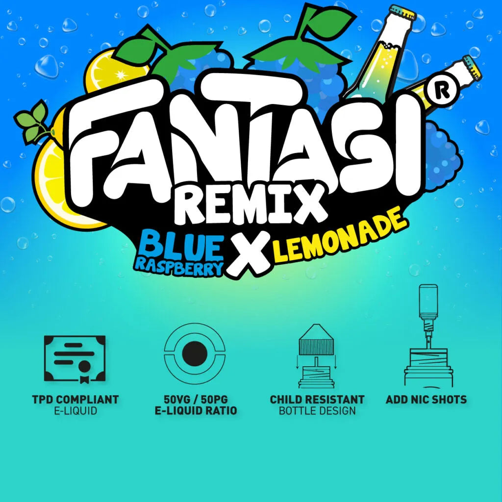 Blue Raspberry X Lemonade 50/50 E-Liquid (Remix Blaue Himbeere X Limonade) | Fantasi