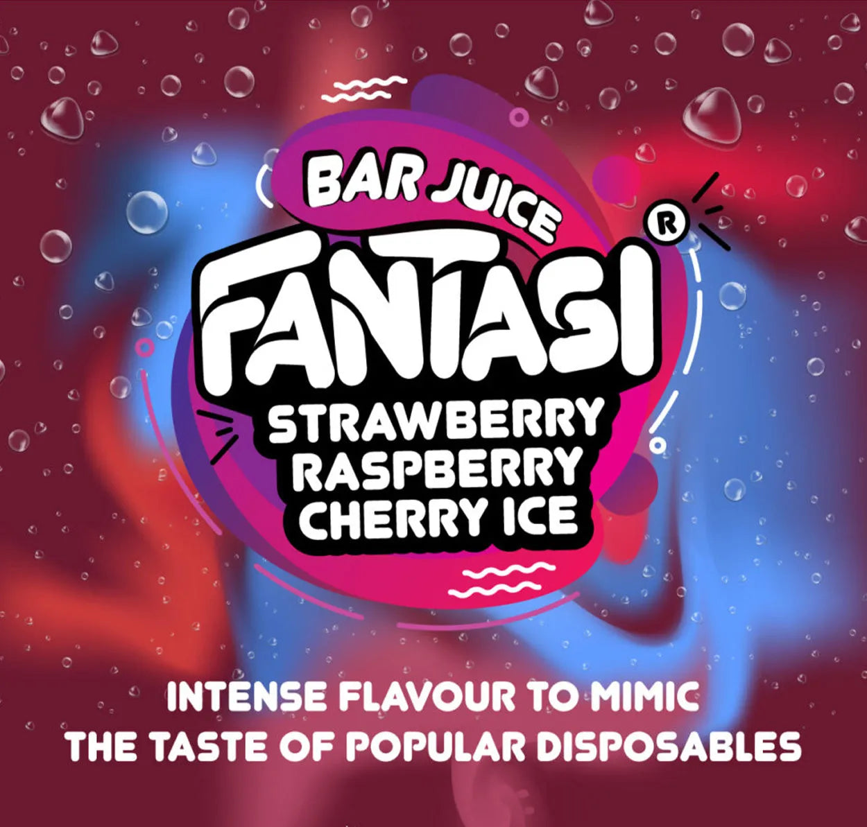 Strawberry Raspberry & Cherry Ice 10ml Nikotinsalz | 50/50 E-Liquid | Fantasi