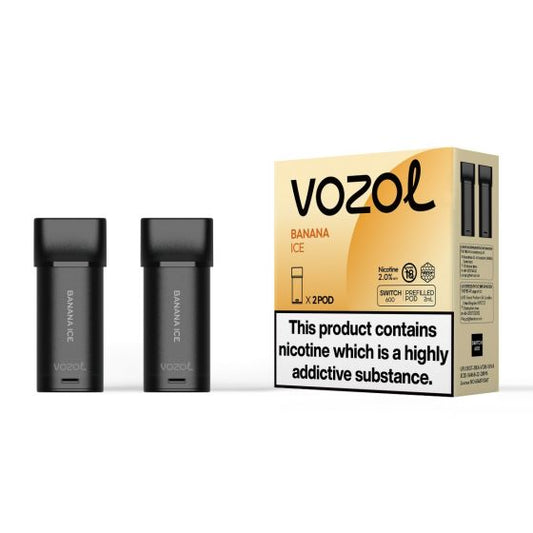 Vozol Switch 600 - Banana Ice - Cartridges Pod | x2