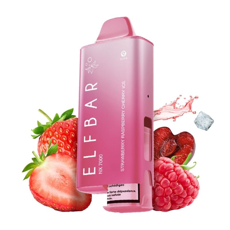 Elf Bar NX 7000 - Strawberry Raspberry Cherry Ice