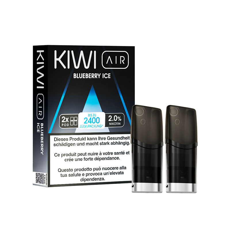 Kartuschen Kiwi Air - Blueberry Ice - Kiwi Vapor | 2er Pack