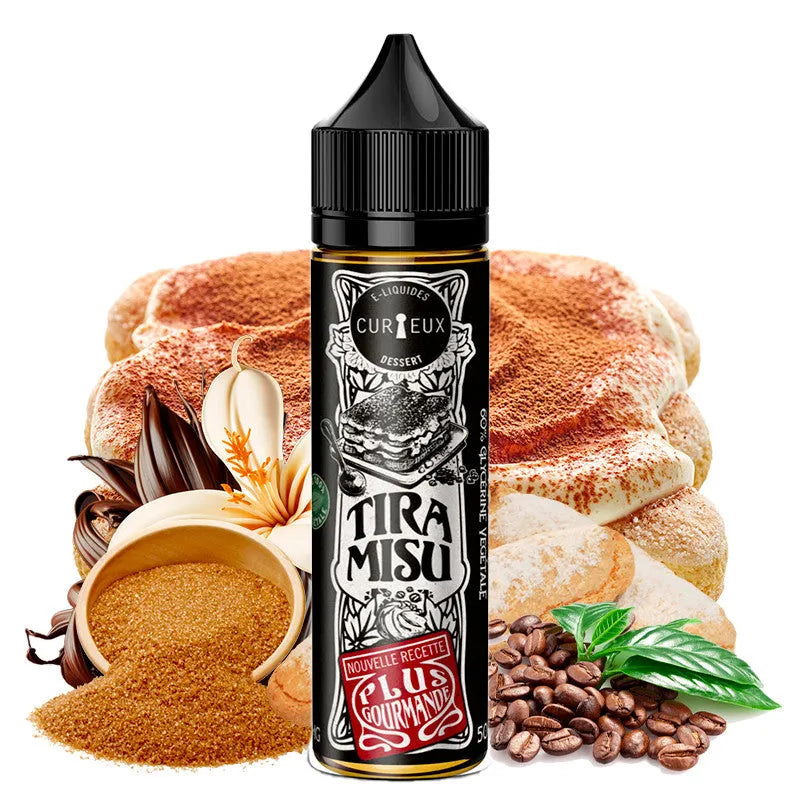 E-Liquid Tiramisu - Édition Dessert by Curieux | 50ml "Shortfill 70ml" | 60/40