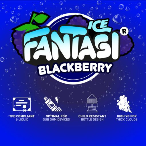 Blackberry Ice 70/30 E-Liquid (Brombeereis) | Fantasi
