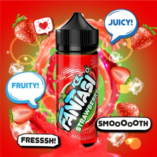 Strawberry Ice 70/30 E-Liquid (Erdbeereis) | Fantasi