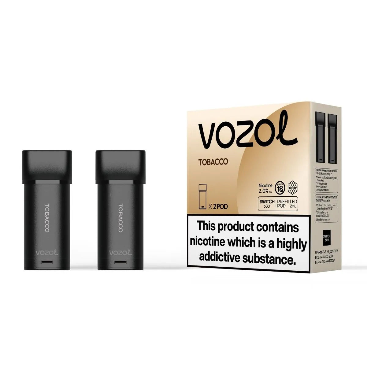 Vozol Switch 600 - Tobacco - Cartridges Pod | x2 buy online in Switzerland Fantasi Vozol Switch 600 - Tobacco - Cartridges Pod | x2 buy online in Switzerland Fantasi