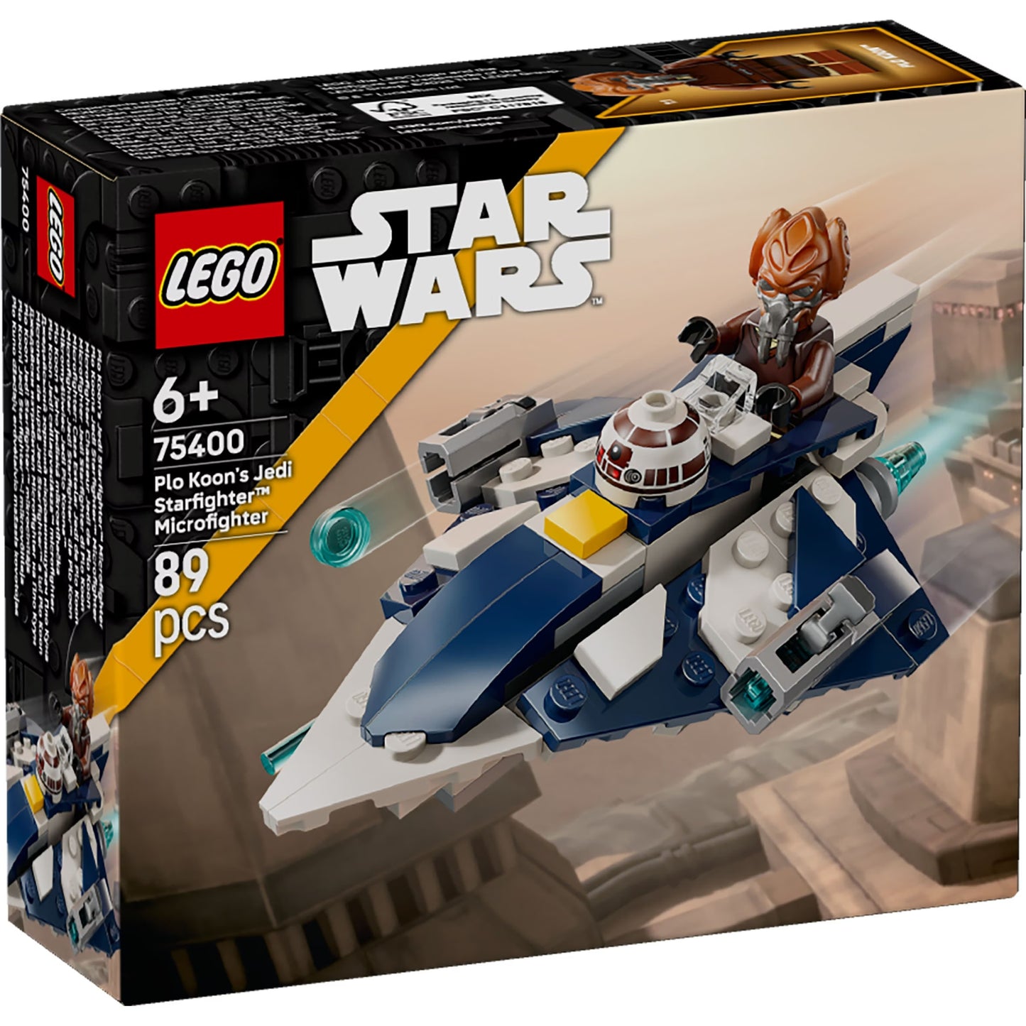 Plo Koons Jedi Starfighter Microfighter, Lego Star Wars, 89 pezzi, dai 6 anni in su