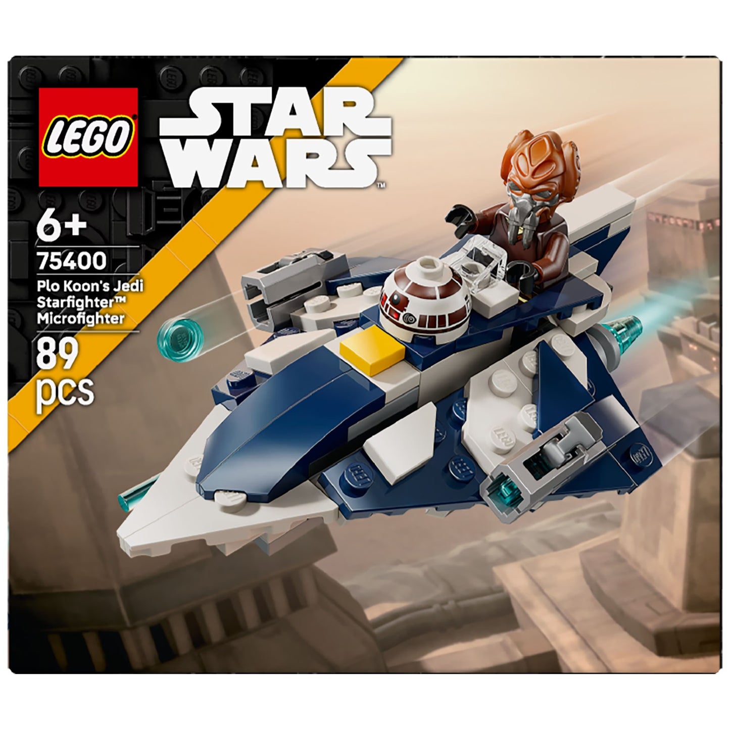 Plo Koons Jedi Starfighter Microfighter, Lego Star Wars, 89 pezzi, dai 6 anni in su