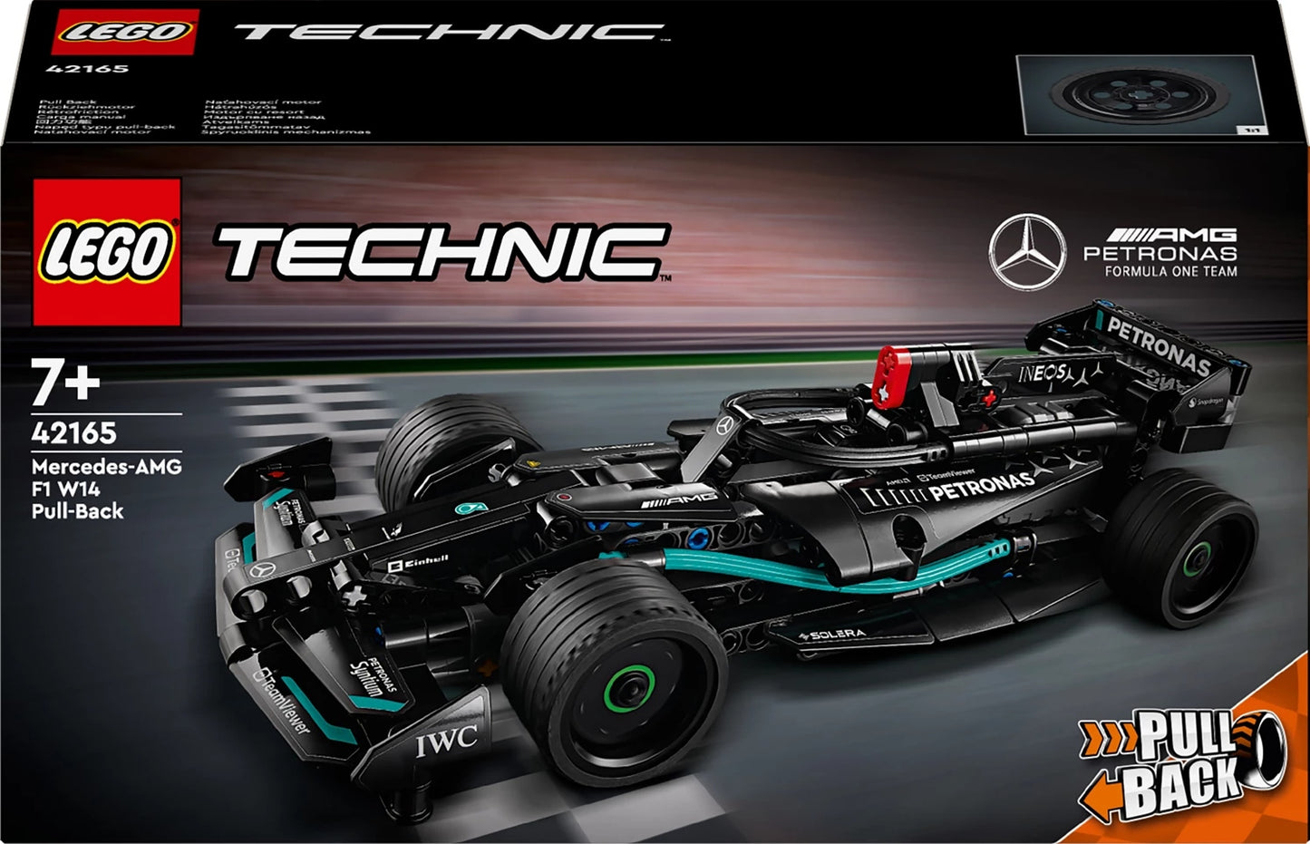 Mercedes-AMG Performance Pull-Back F1 W14 E, Lego Technic, 240 pieces, ages 7 and up