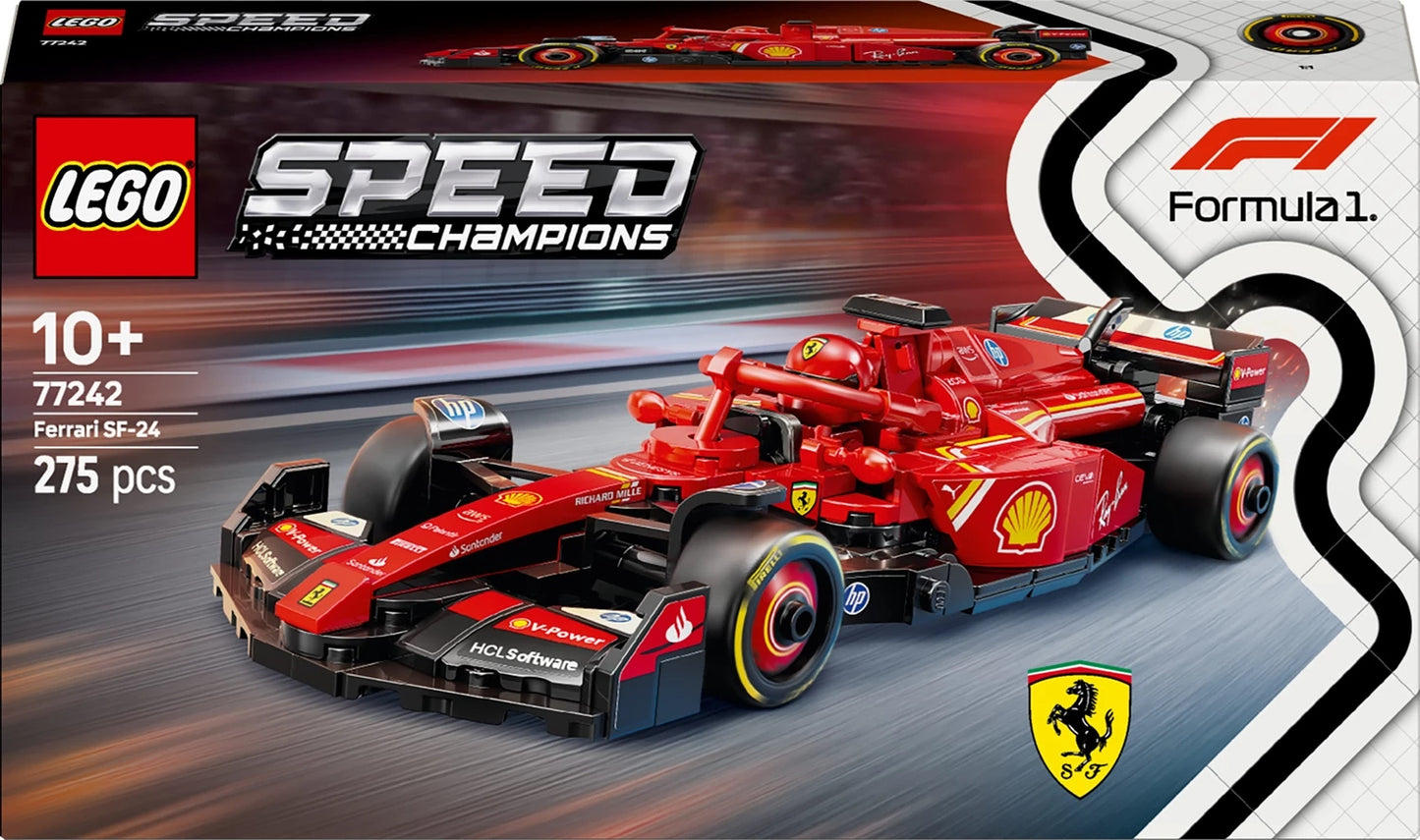 Ferrari SF-24 F1 Lego Speed Champions, 275 pièces, à partir de 10 ans