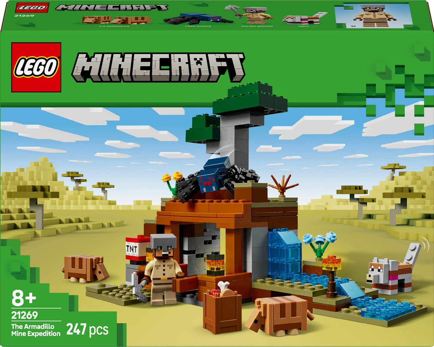 Die Expedition zur Gürteltiermine, Lego Minecraft, 247 Teile, ab 8 Jahren