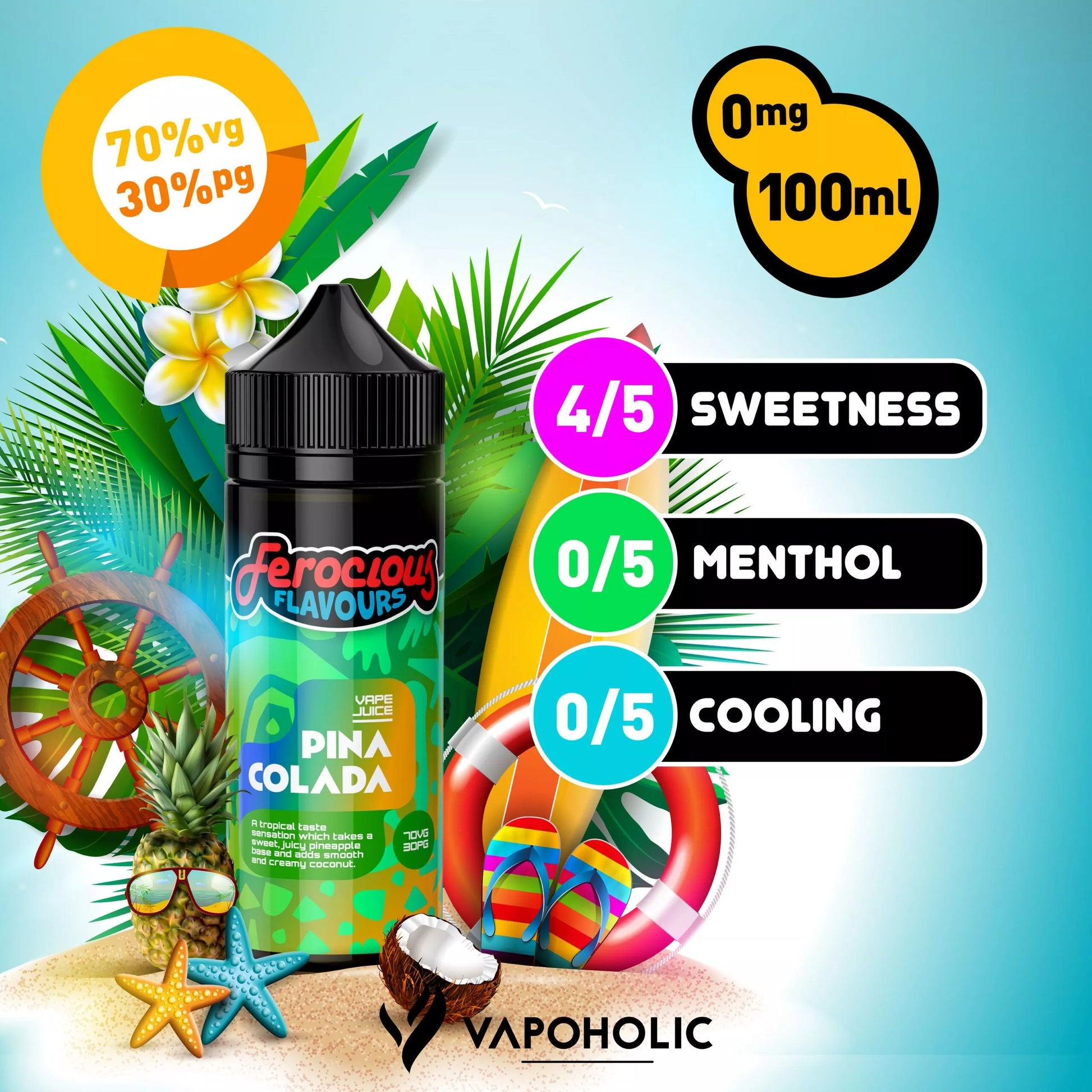 Pina Colada 70/30 | Ferocious E-Liquid