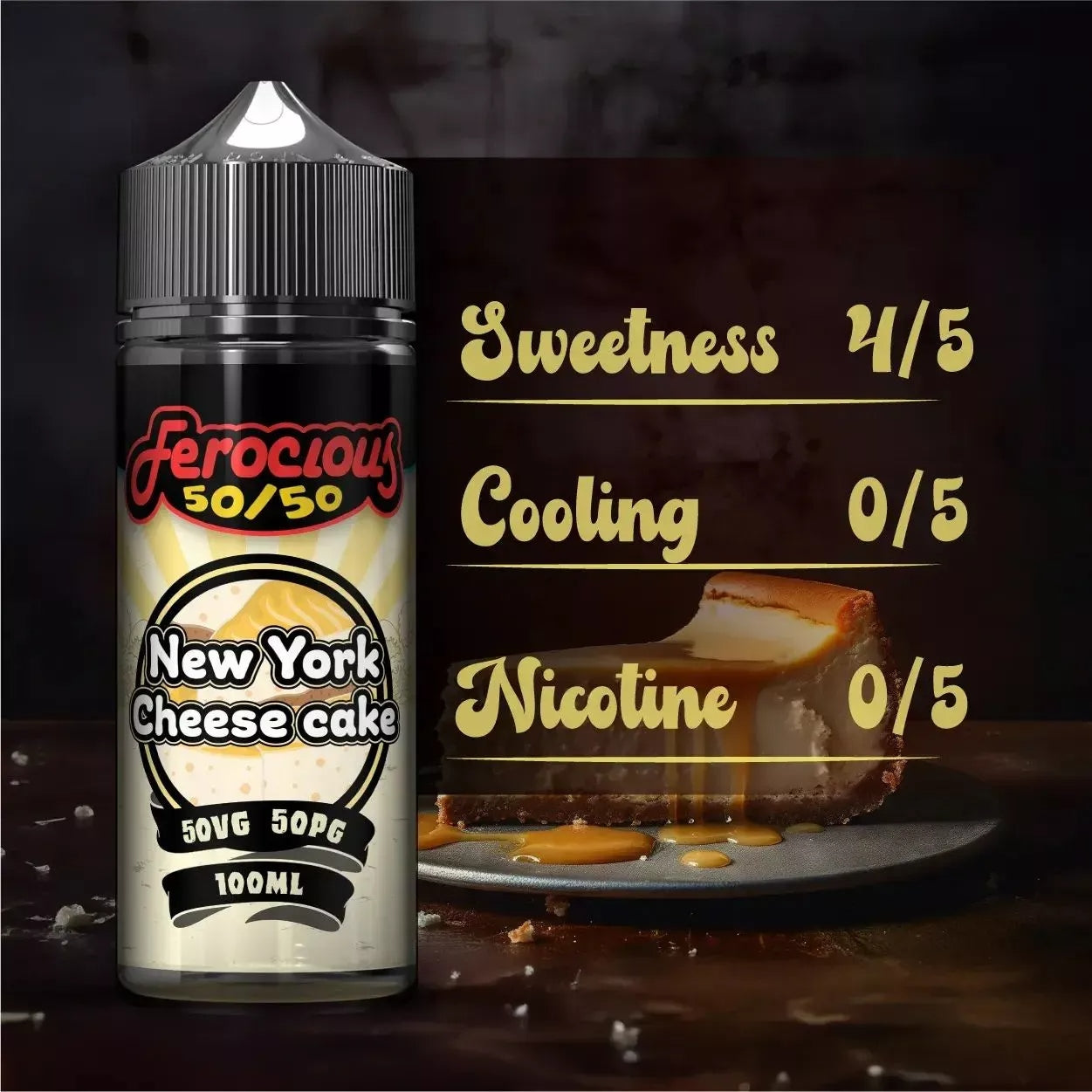 New York Cheesecake 50/50 | Ferocious E-Liquid