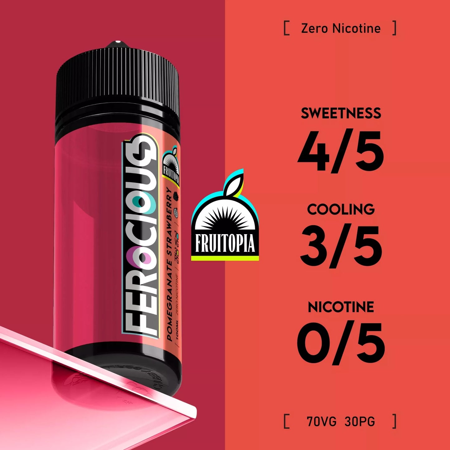 Pomegranate x Strawberry 70/30 | Ferocious E-Liquid