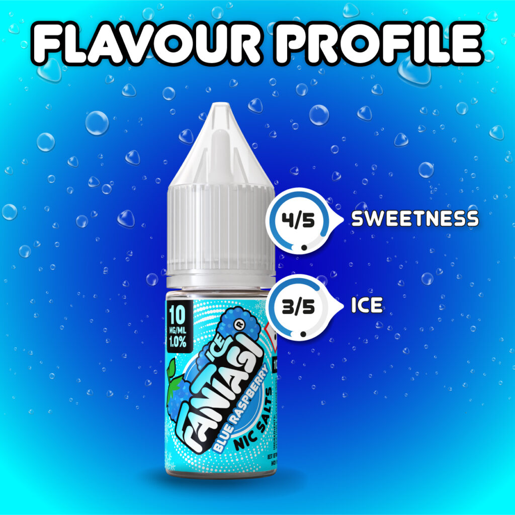 Blue Raspberry Ice 10ml Sels de nicotine | 50/50 E-Liquide (Glace Framboise Bleue) | Fantasi