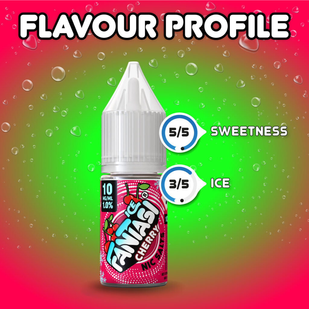 Cherry Ice 10ml Sali di nicotina | 50/50 Liquido | Fantasi