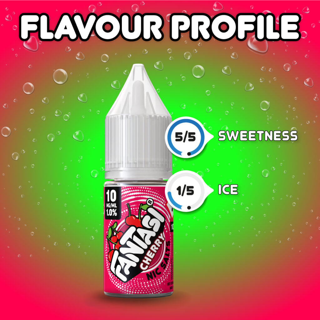 Cherry 10ml Sels de nicotine | 50/50 E-Liquide | Fantasi