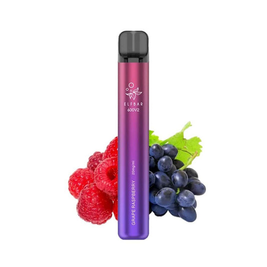 Elf Bar V2 600 - Grape Raspberry 20mg - Disposable