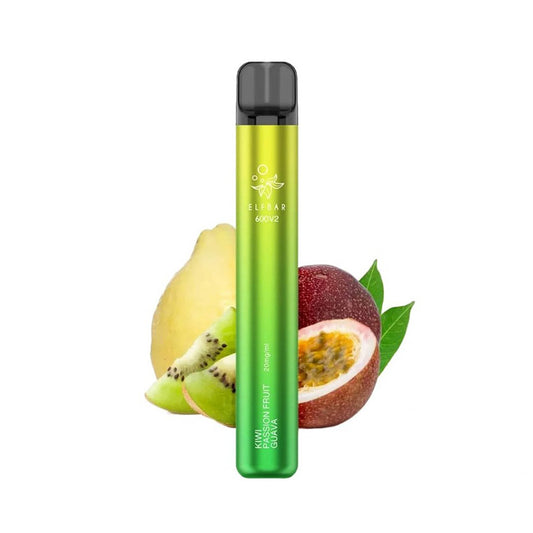 Elf Bar V2 600 - Kiwi Passionfruit Guava 20mg - Disposable