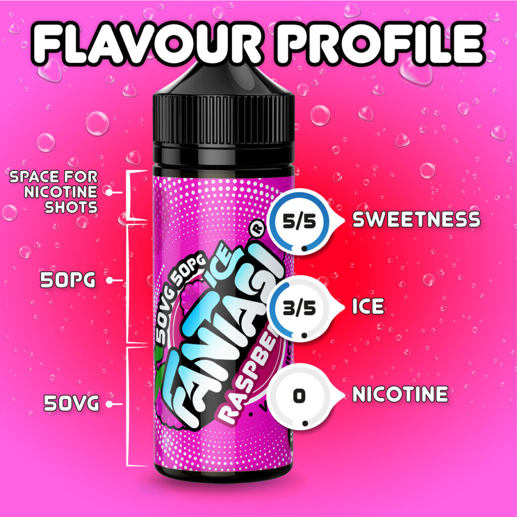 Raspberry Ice 50/50 E-Liquide (Glace Framboise) | Fantasi