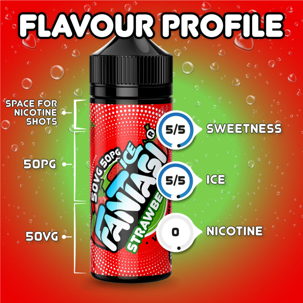 Strawberry Ice 50/50 E-Liquid | Fantasi