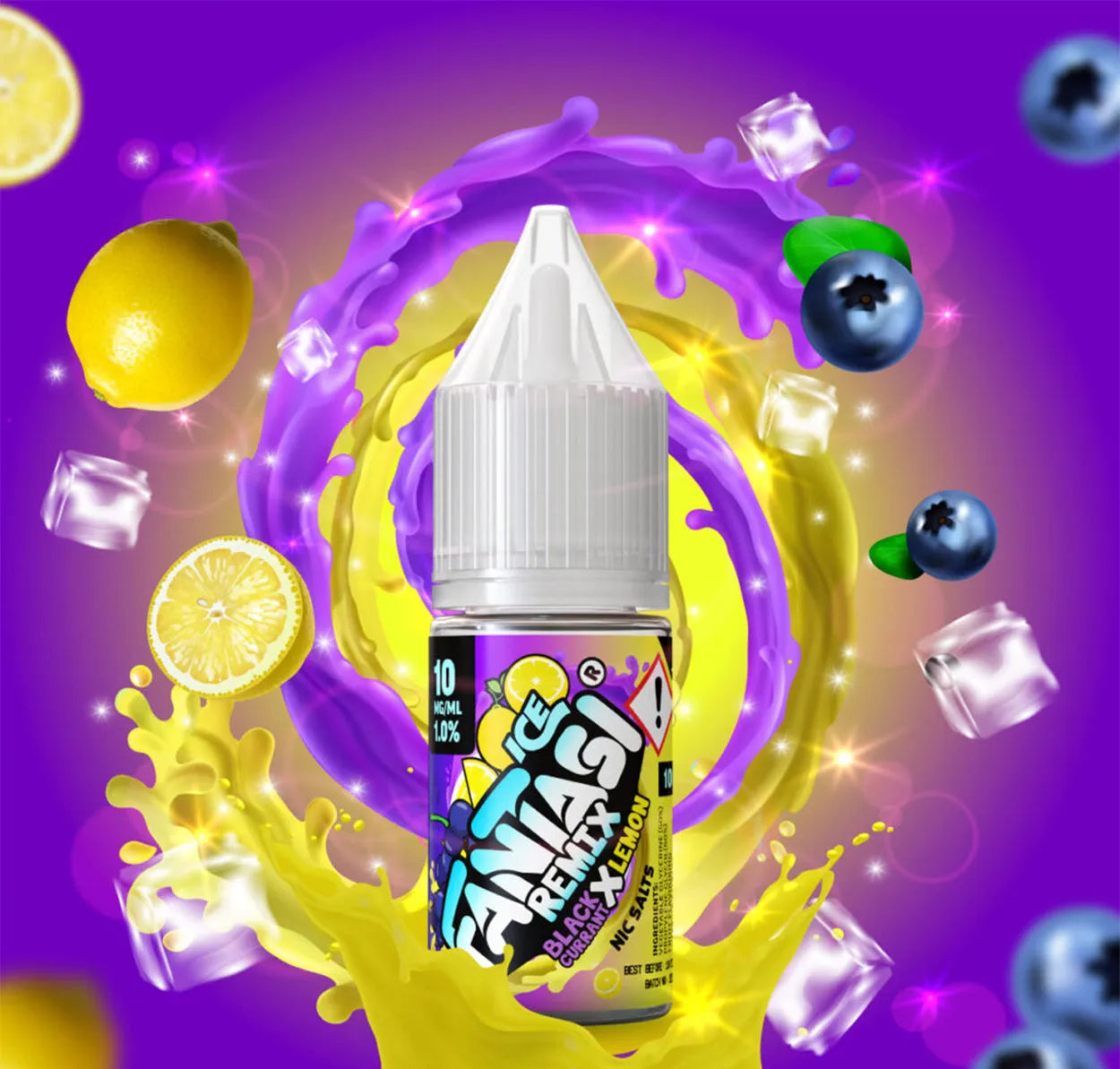 Blackcurrant X Lemon Ice 10ml Sali di nicotina | 50/50 Liquido (Ice Remix Ribes Nero X Limone) | Fantasii Svizzera Blackcurrant X Lemon Ice 10ml Sali di nicotina | 50/50 Liquido (Ice Remix Ribes Nero X Limone) | Fantasii Svizzera
