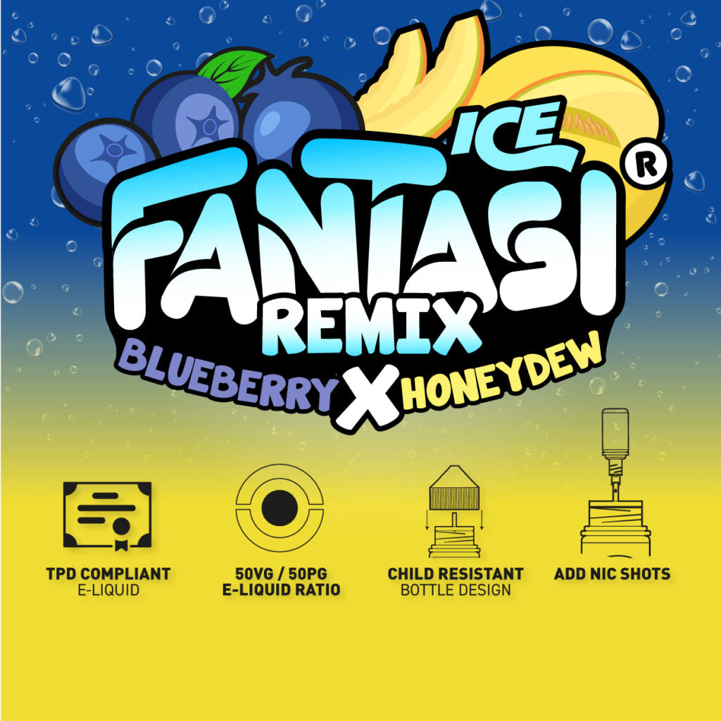 Blueberry X Honeydew Ice 50/50 E-Liquid | Fantasi