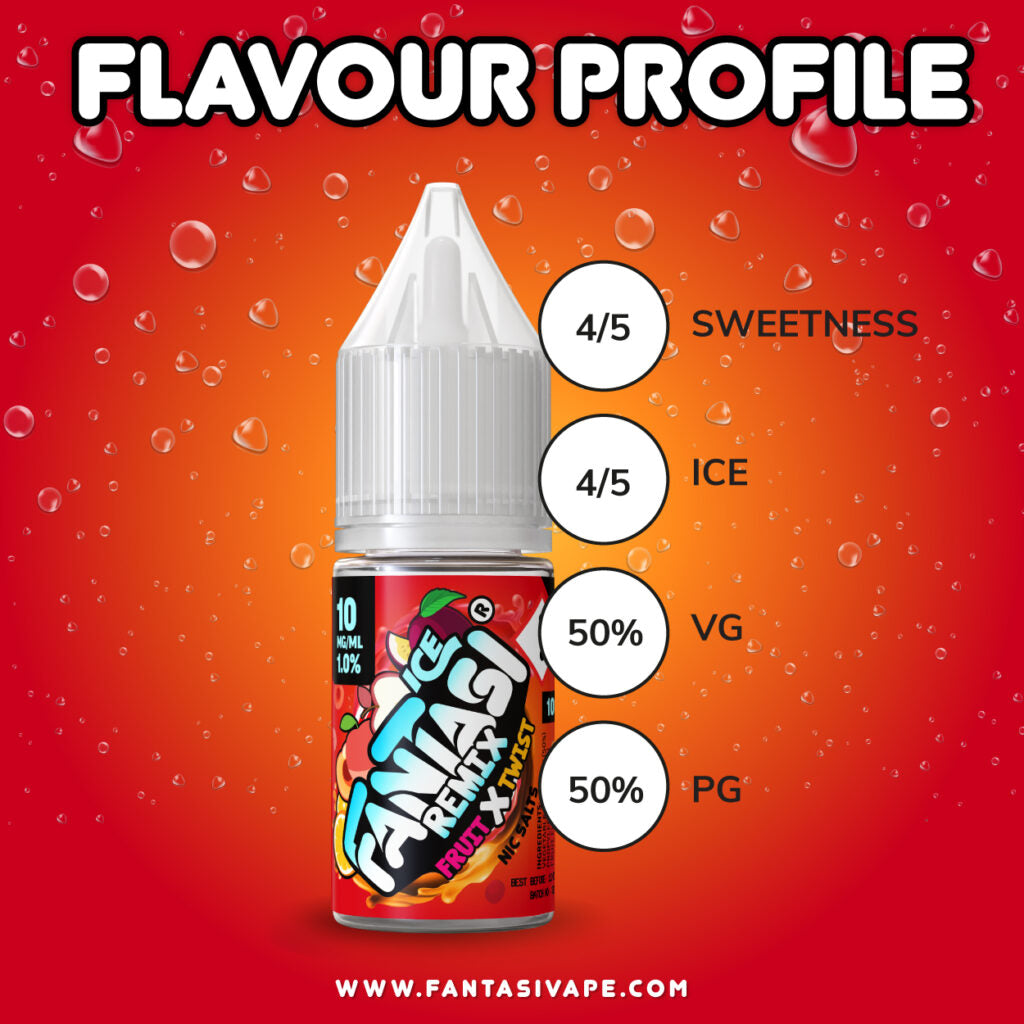 Fruit X Twist 10ml Sali di nicotina | 50/50 Liquido | Fantasi