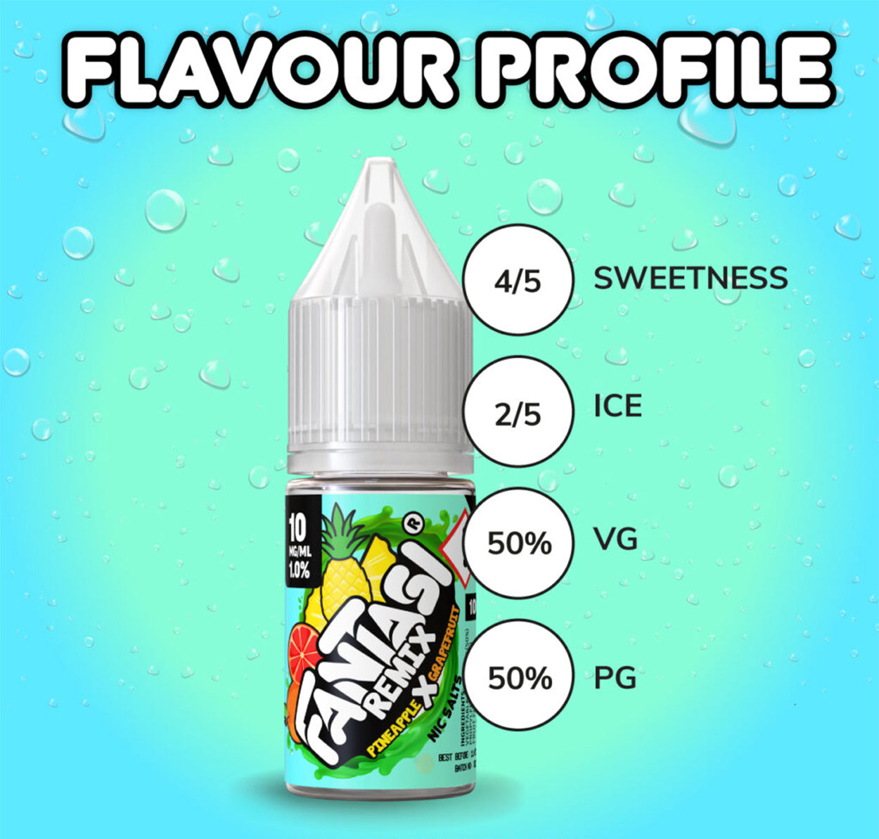 Pineapple X Grapefruit 10ml Nikotinsalz | 50/50 E-Liquid | Fantasi