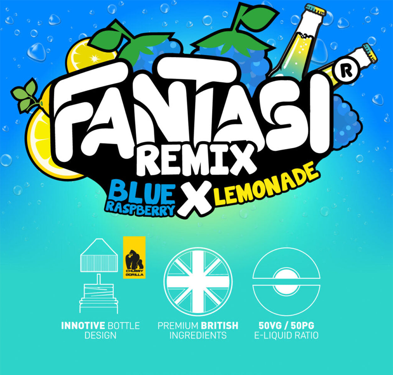 Blue Raspberry X Lemonade 10ml Nikotinsalz | 50/50 E-Liquid | Fantasi