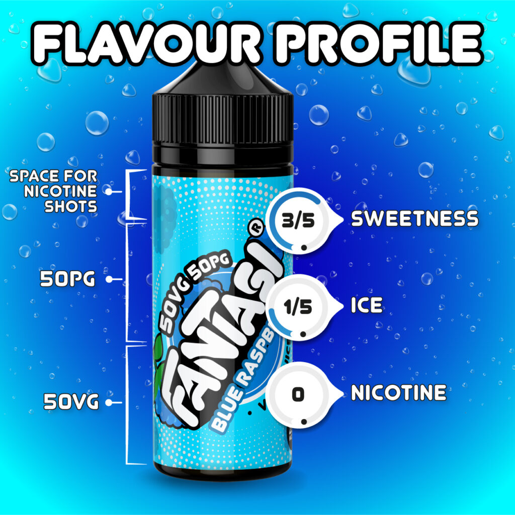 Blue Raspberry 50/50 E-Liquid | Fantasi