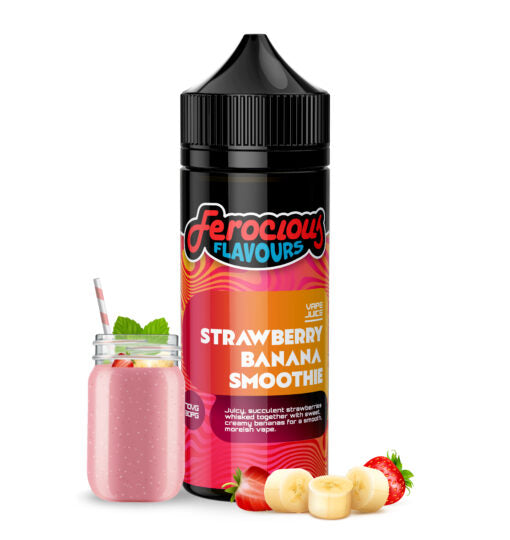 Strawberry Banana Smoothie 70/30 | Ferocious Liquido (Frullato con fragole e banana)