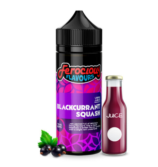 Blackcurrant Squash 70/30 | Ferocious E-Liquid (Schwarzes Johannisbeergetränk)