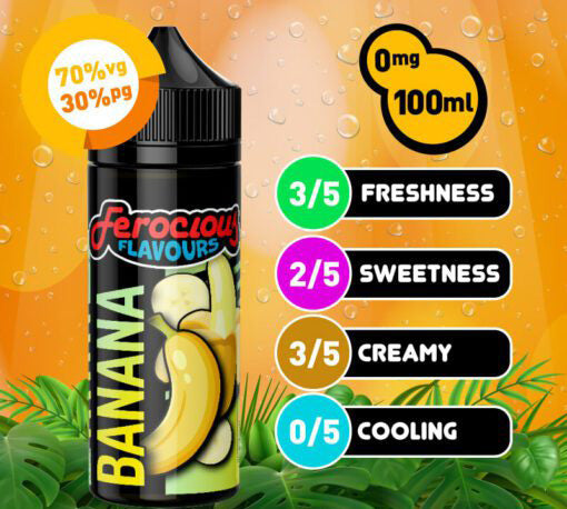 Banana 70/30 | Ferocious E-Liquid