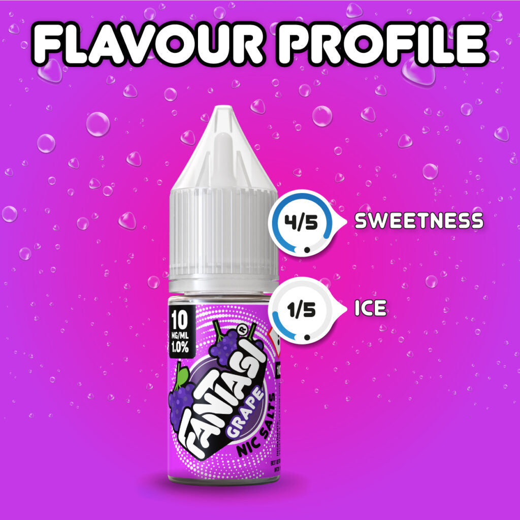 Grape 10ml Sali di nicotina | 50/50 Liquido | Fantasi