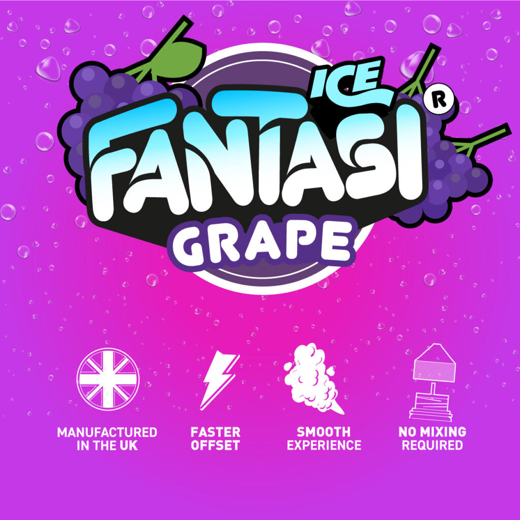 Grape Ice 10ml Nic Salts | 50/50 E-Liquid | Fantasi