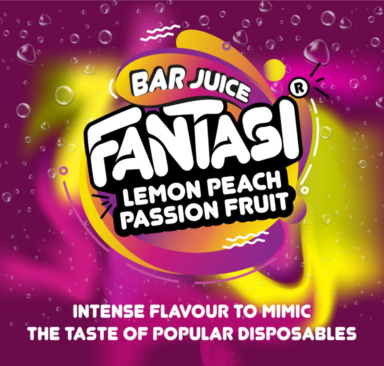 Lemon Peach & Passion Fruit Ice 10ml Nic Salts | 50/50 E-Liquid | Fantasi