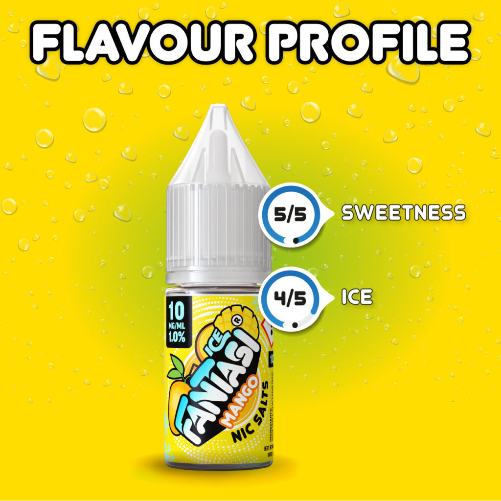 Mango Ice 10ml Nikotinsalz | 50/50 E-Liquid | Fantasi