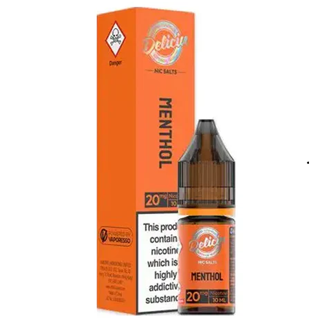 Menthol 10ml Sali di nicotina| 20mg | 50/50 E-Liquid | Deliciu Vaporesso