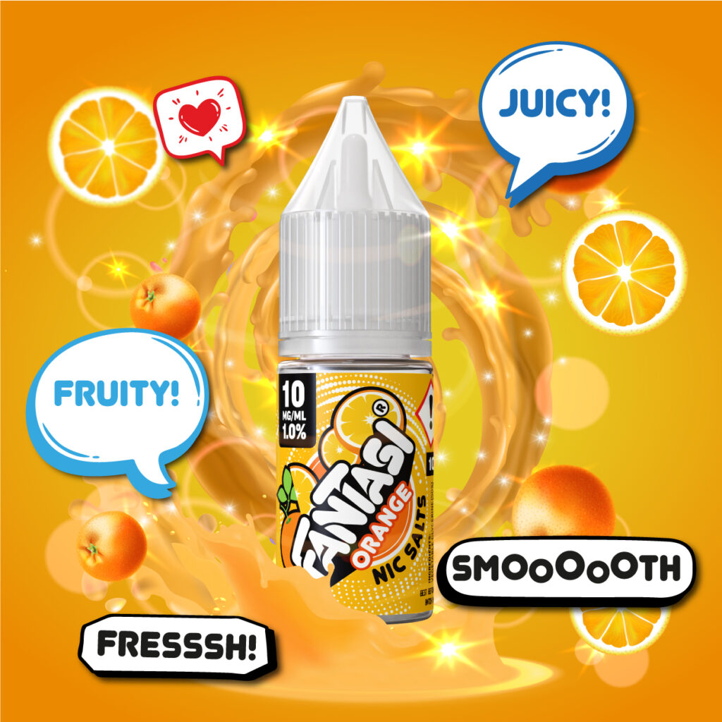 Orange 10ml Nikotinsalz | 50/50 E-Liquid | Fantasi