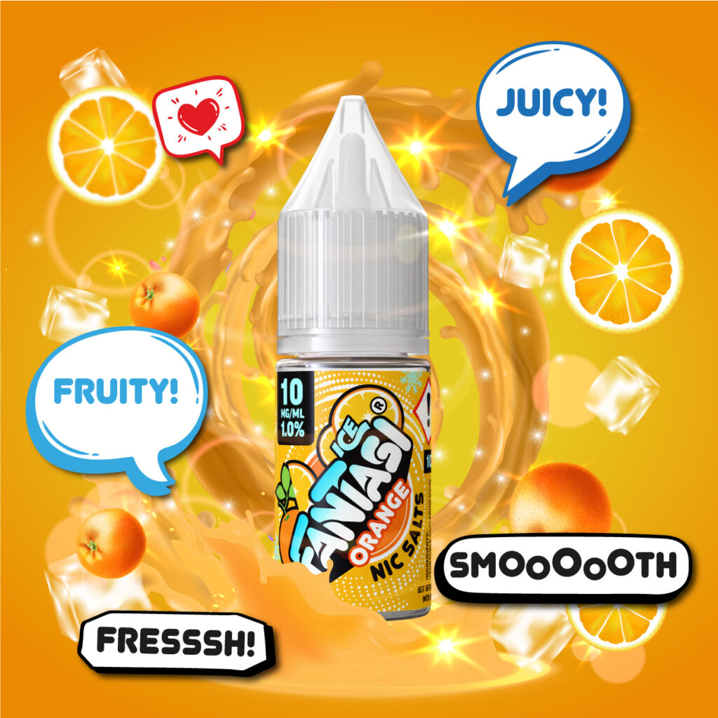 Orange Ice 10ml Nikotinsalz | 50/50 E-Liquid | Fantasi