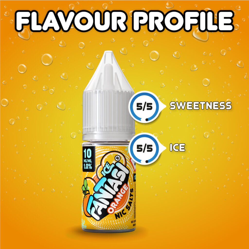 Orange Ice 10ml Nikotinsalz | 50/50 E-Liquid | Fantasi