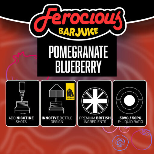 Pomegranate Blueberry 50/50 | Ferocious Liquido (Melograno Mirtillo)