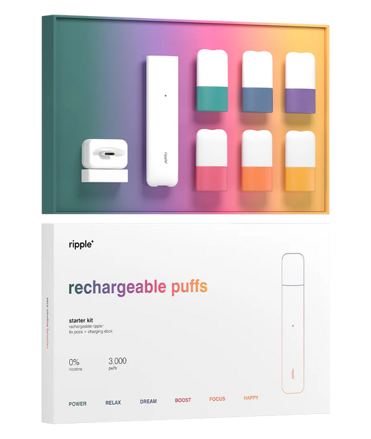 STARTER-KIT ripple+ Rechargeable Diffuser | 1 Kit + 6 pods