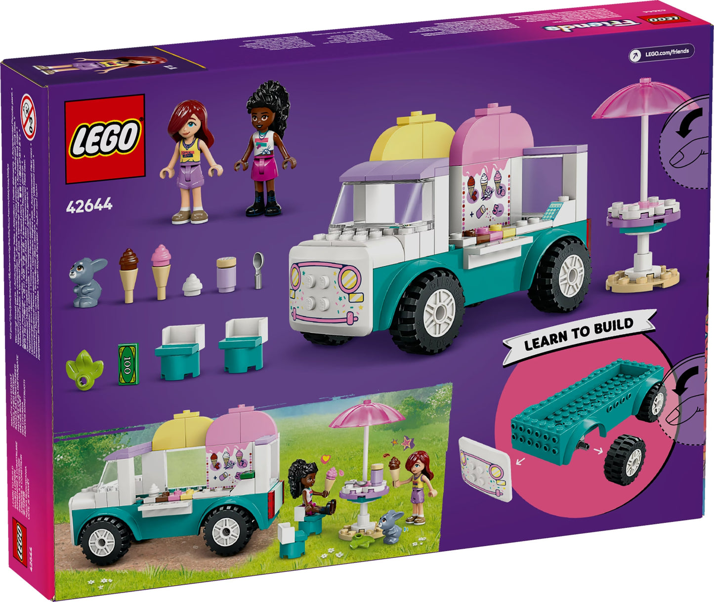 Camion de glaces Heartlake City Lego Friends, 92 pièces, à partir de 4 ans