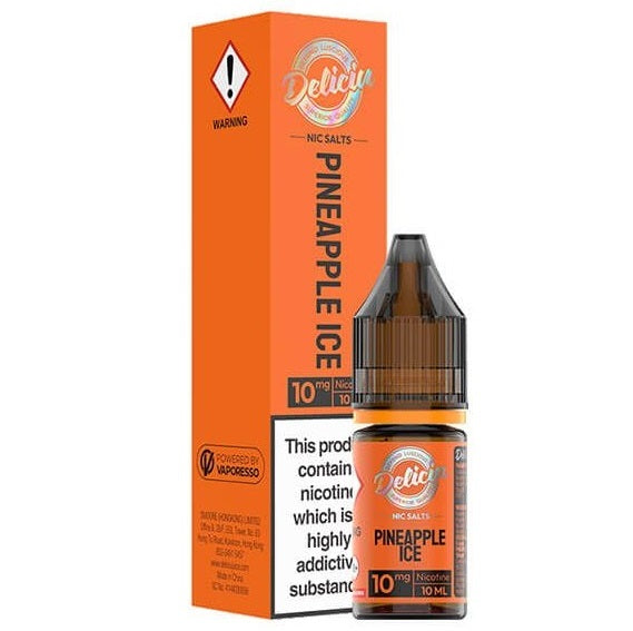 Pineapple Ice 10ml Sali di nicotina| 20mg | 50/50 E-Liquid | Deliciu Vaporesso