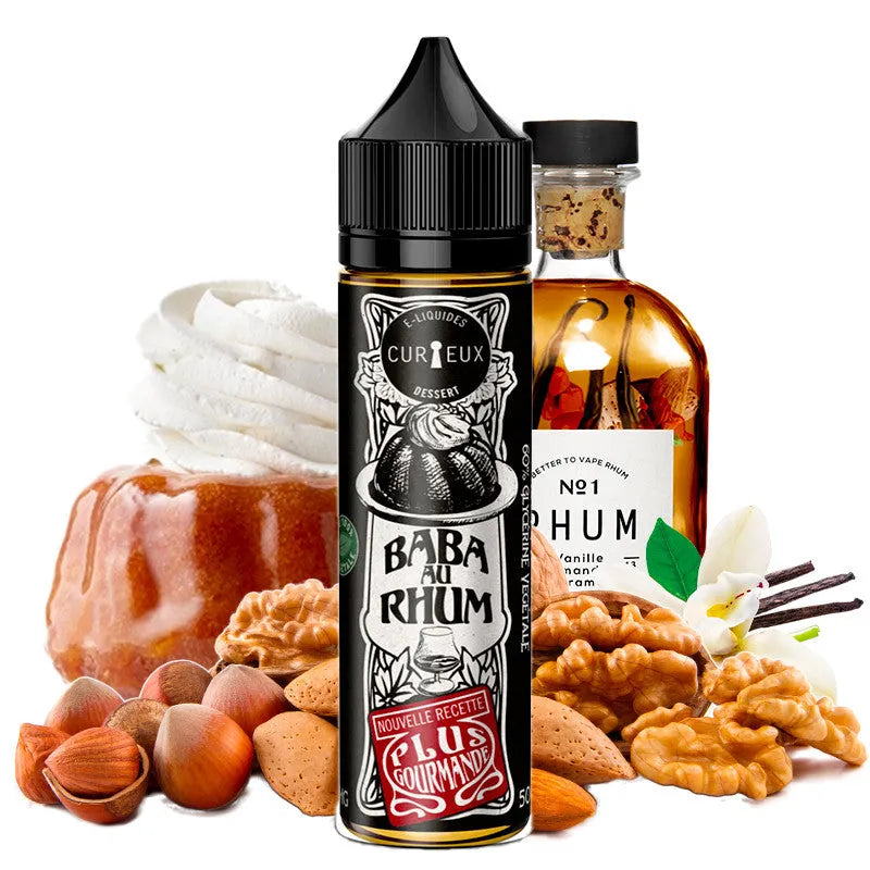 E-Liquid Baba au Rhum - dition Dessert by Curieux | 50ml "Shortfill 70ml" | 60/40 Switzerland Fantasi E-Liquid Baba au Rhum - dition Dessert by Curieux | 50ml "Shortfill 70ml" | 60/40 Switzerland Fantasi