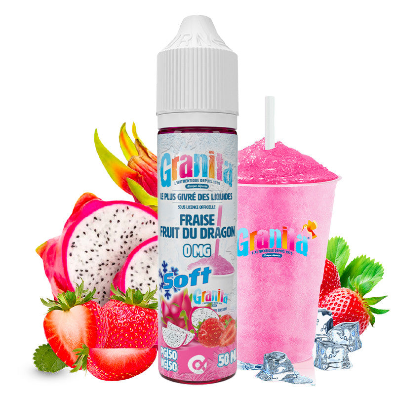 E-Liquid Fraise Fruit Du Dragon - Granita Soft by Alfaliquid | 10ml, 50 ml "Shortfill 60 ml" (Erdbeer-Drachenfrucht) | 50/50 VG/PG